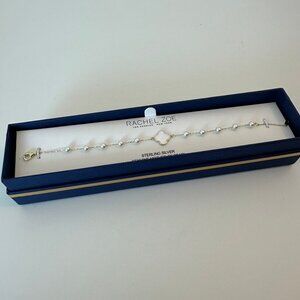 Rachel Zoe Gold Plated Sterling Silver Mother of Pearl Clover Bracelet